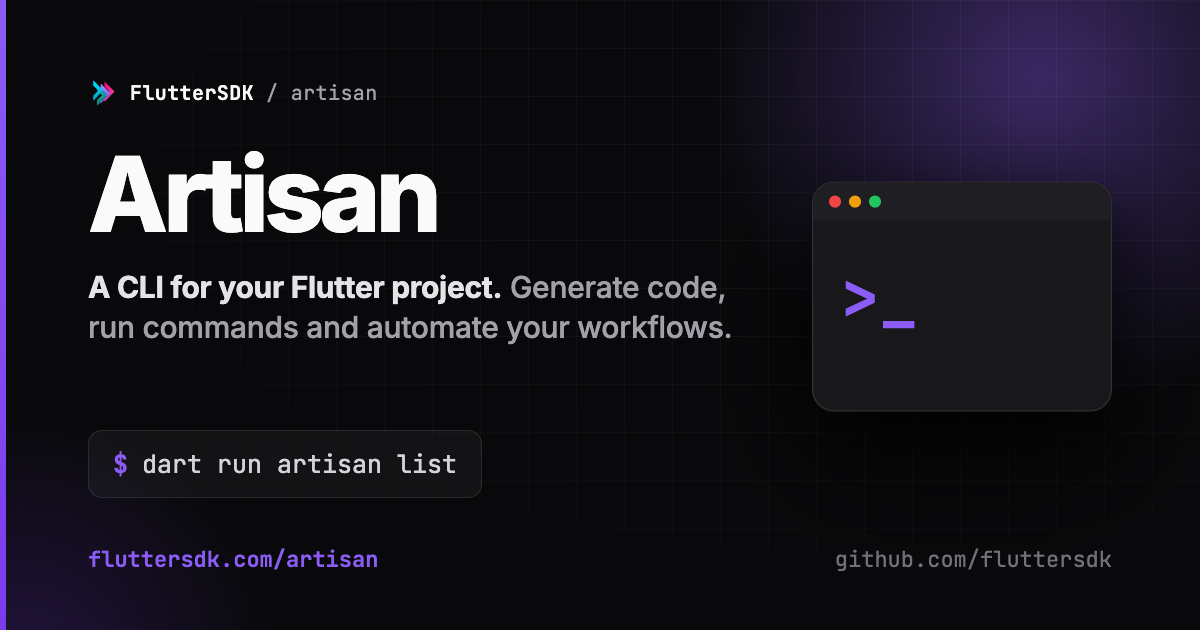 Flutter Reference install.yaml Schema Reference for Artisan Plugins