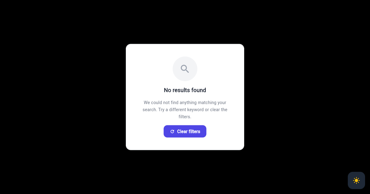 Flutter Empty State with Icon and Call to Action preview