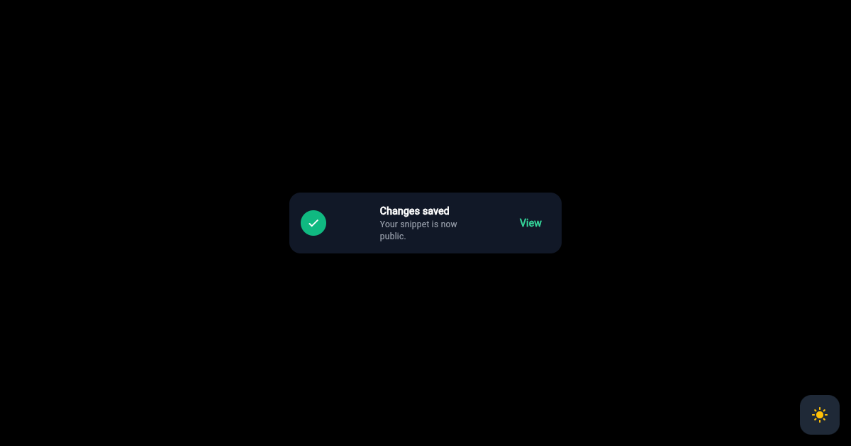 Flutter Success Toast Notification preview
