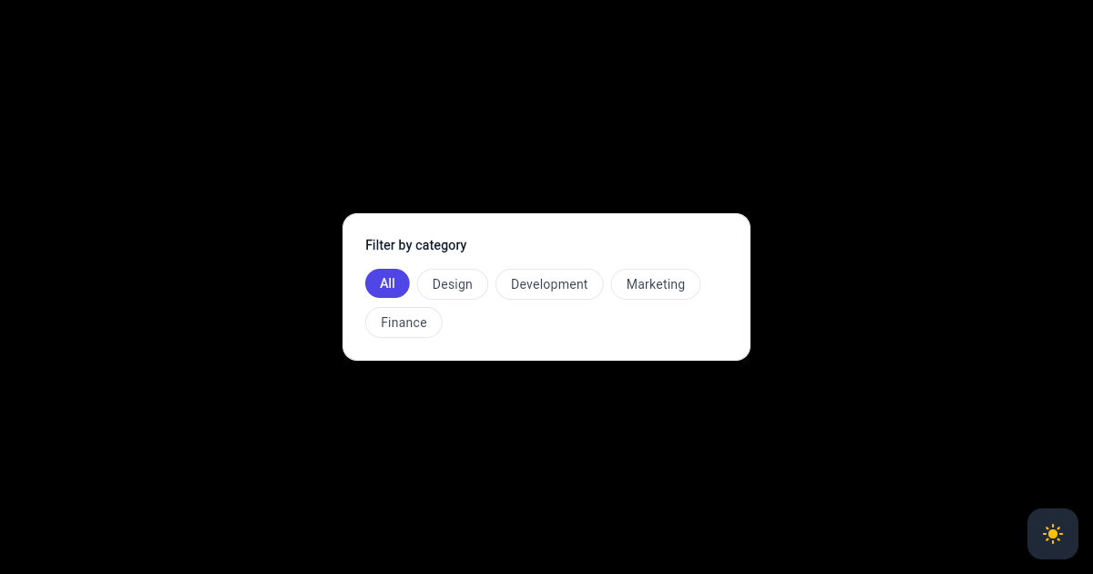 Flutter Filter Chips Row with Selected State preview