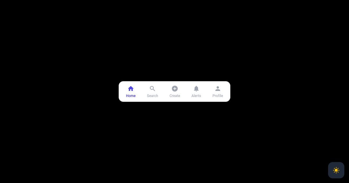 Flutter Bottom Navigation Bar UI preview