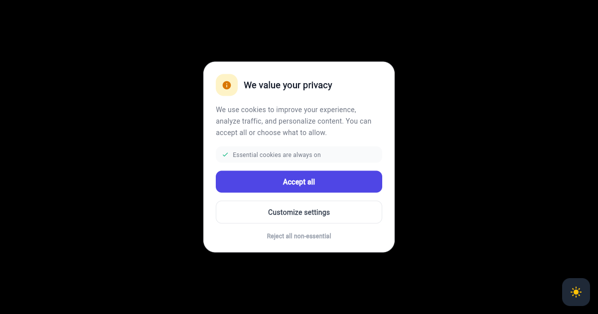 Flutter Cookie Consent Privacy Banner preview